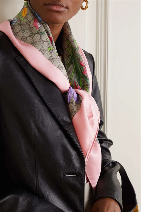 gucci silver fox scarf|net a porter gucci scarves.